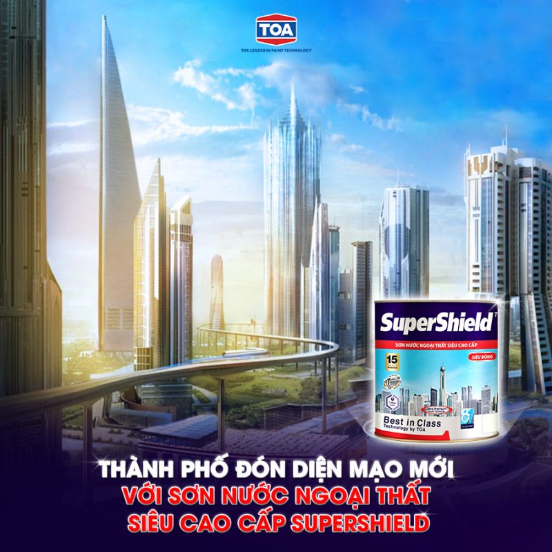 DIỆN MẠO MỚI VỚI SƠN NƯỚC NGOẠI THẤT SIÊU CAO CẤP SUPERSHIELD
