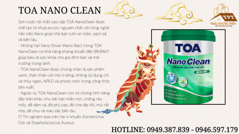 TOA NanoClean – Giải pháp nội thất bền đẹp, dễ lau chùi dịp Tết